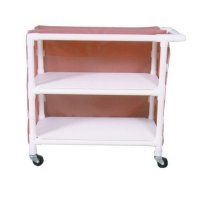 Show product details for Non-Magnetic MRI PVC Linen/Multi-Use Cart, 2 32"x20" Shelves