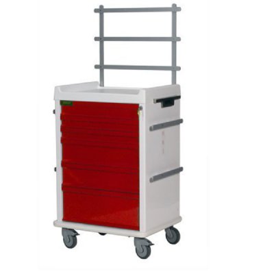 MRI Keyed Locking 7 Drawer Cart, with Anesthesia Pkg