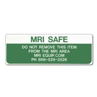 Show product details for MRI Safe - Do Not Remove From MRI Area Warning Stickers - 1" x 3" - 50 pack
