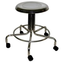 Show product details for MRI Non-Magnetic Adjustable Height Doctor Stool with 2" Casters, 15" to 21"