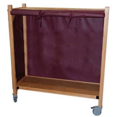 MRI Non-Ferromagnetic Oak Universal Cart, 2 Shelves, 2'W x 3'H x 2'D w/4" Casters