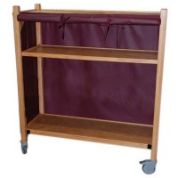 Show product details for MRI Non-Ferromagnetic Oak Universal Cart, 3 Shelves, 2'W x 4'H x 4'D w/4" Casters