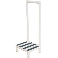 Show product details for PVC Single Step Stool with Handrail