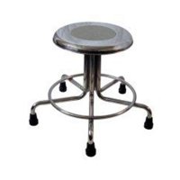 Show product details for MRI Non-Magnetic Adjustable Height Doctor Stool with Rubber Tips, 15" to 21"
