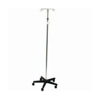 Show product details for MRI 2 Hook I.V. Pole on Wheels with Plastic Base