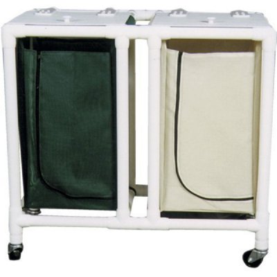 PVC Hamper, 22 Gallon 2 Bin, Leak Proof Bag