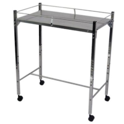 MRI Utility Table with Top Shelf and Rails