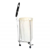 Show product details for Stainless Steel Hamper with Foot Operated Lid