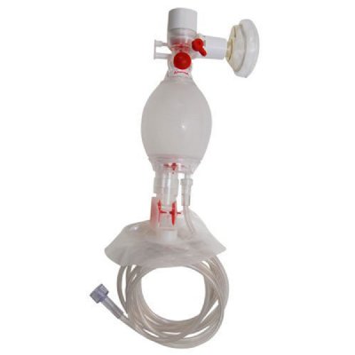 MRI Non-Magnetic Resuscitator Infant Bag with Neonate Mask, Case of 6-Disposable