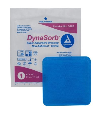 DynaSorb Super Absorbent Dressings - Non-Adherent - Choose Size