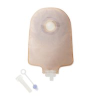 Show product details for One-Piece Urostomy Pouch Flat Flextend Barrier, Tape