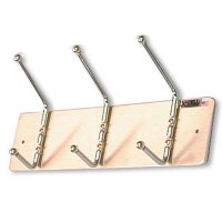 Show product details for Wall Mounted Coat Rack, 3 Hook  18" Long