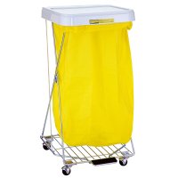 Show product details for Wire Hamper Stand with Foot Pedal